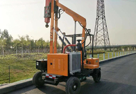 Wheel type loading guardrail YC360 hydraulic hammer pile driver post machine